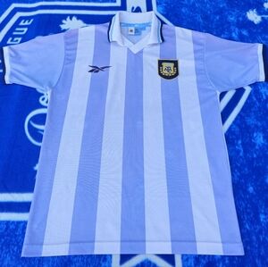 ARGENTINA 1999-2000 HOME FOOTBALL SHIRT SOCCER JERSEY REEBOK Men's Small